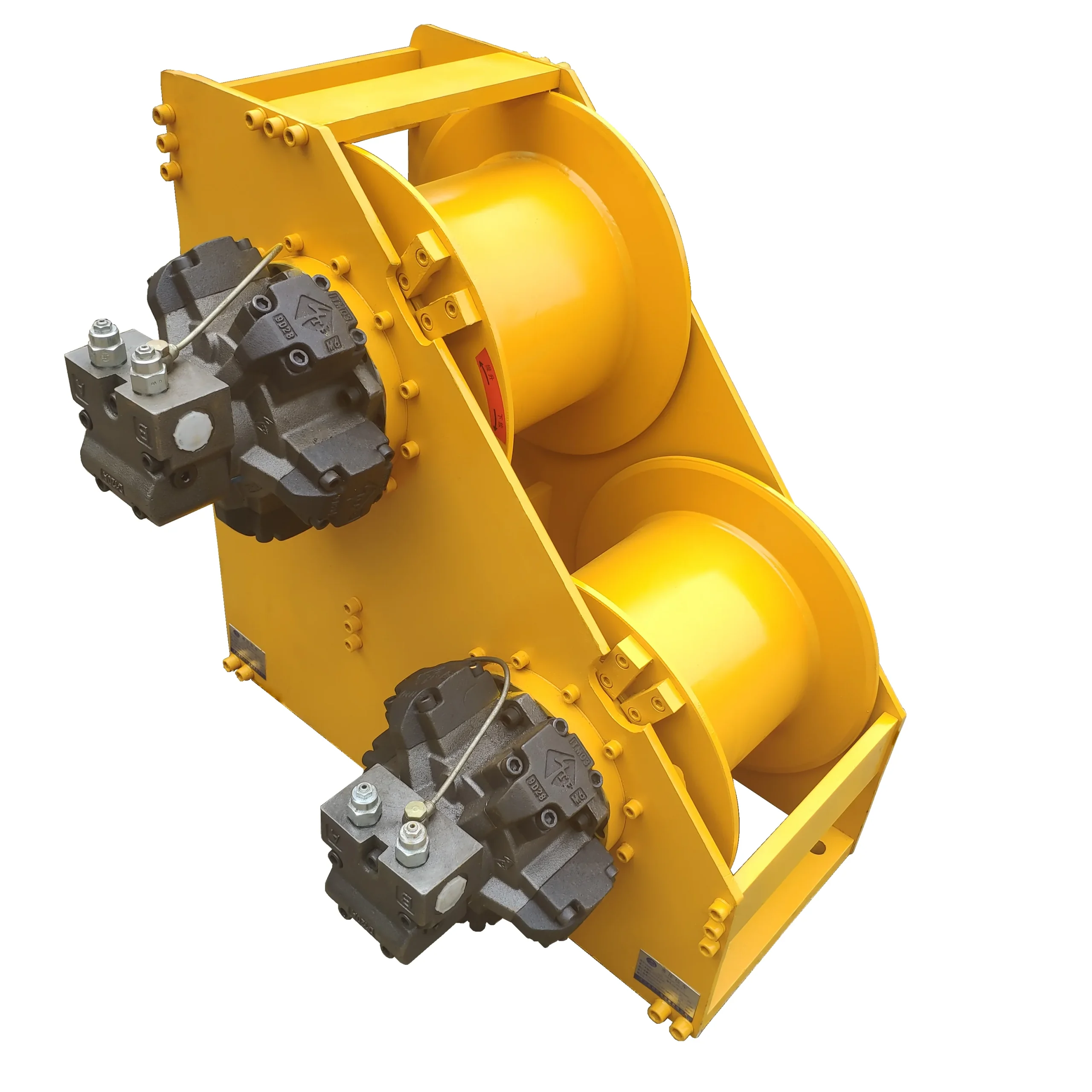 Custom dual drum hydraulic winch